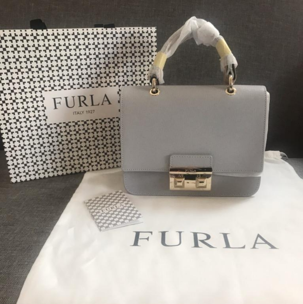 Grey Furla handbag